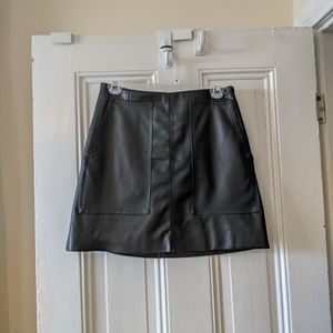 Faux leather A line skirt